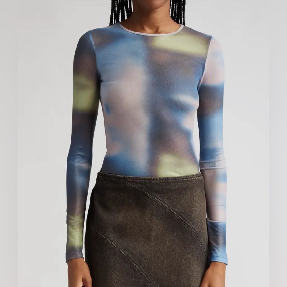 Miaou Cosmos Print Mesh Top